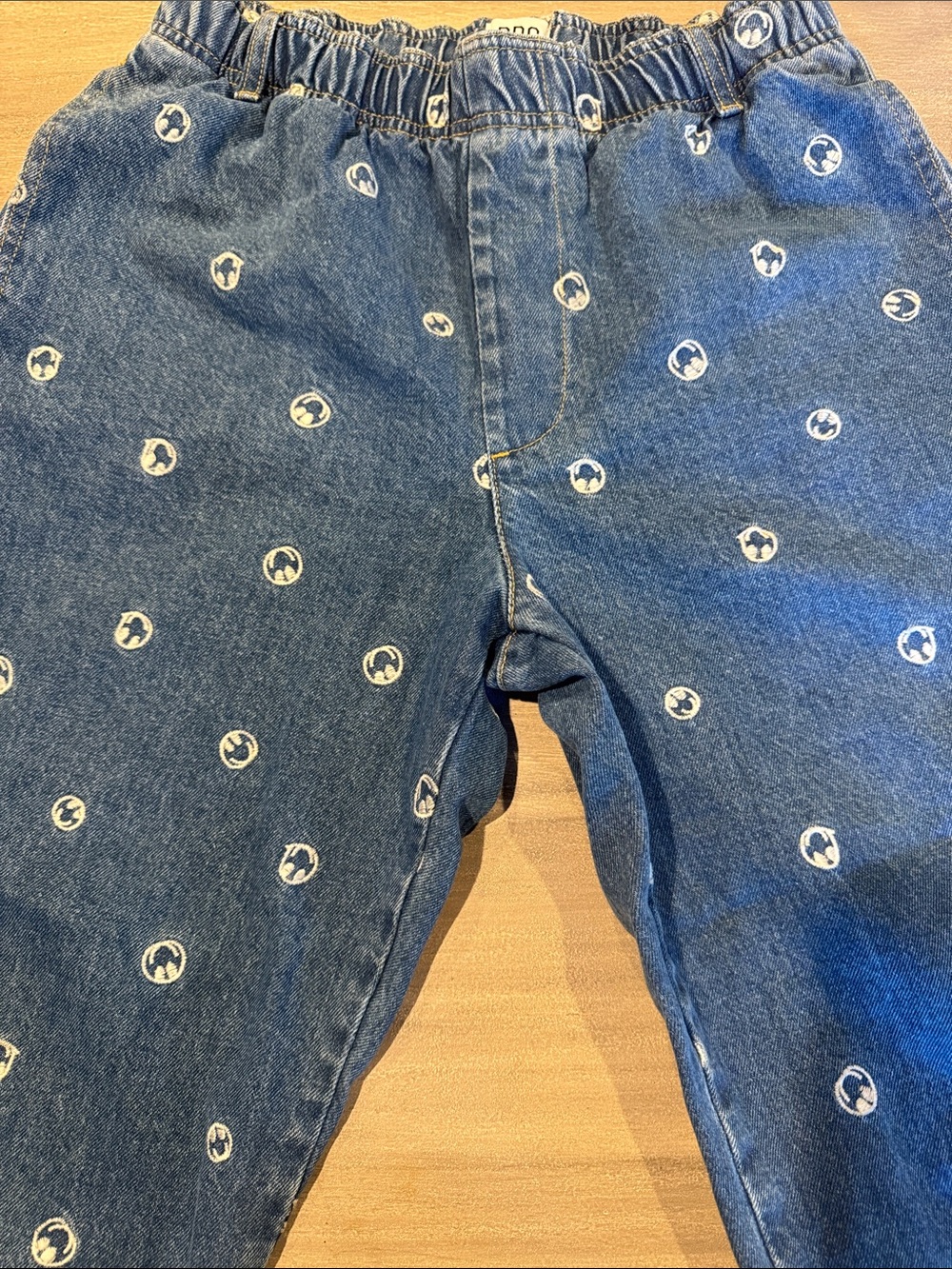 BDG Urban Outfitters Smiley Face Embroidered Denim Elastic Jogger Jeans Size M